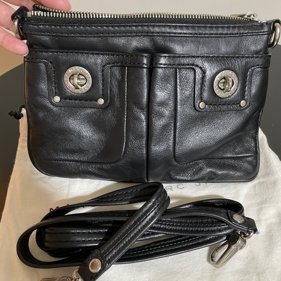 Marc By Marc Jacobs Black Leather Crossbody Bag - Picture 13 of 14